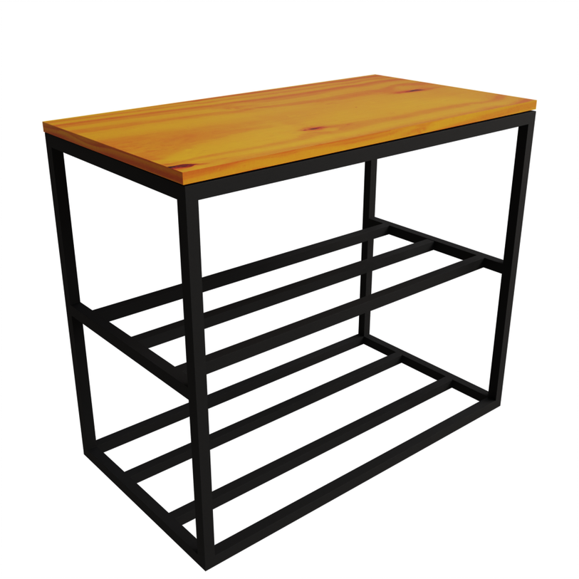Banco Sapateira Industrial para Organização e Praticidade 30x60cm - 3