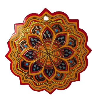 Enfeite de Parede Mandala de Pendurar Arte de Parede - 1