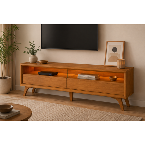 Rack para TV Maciça até 75 Polegadas 220cm Viena Naturalle