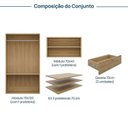 Ver imagem 4 de Guarda-Roupa 2 Módulos 2 Gavetas Frame CabeCasa MadeiraOriginals