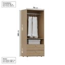 Ver imagem 5 de Guarda-Roupa 2 Módulos 2 Gavetas Frame CabeCasa MadeiraOriginals