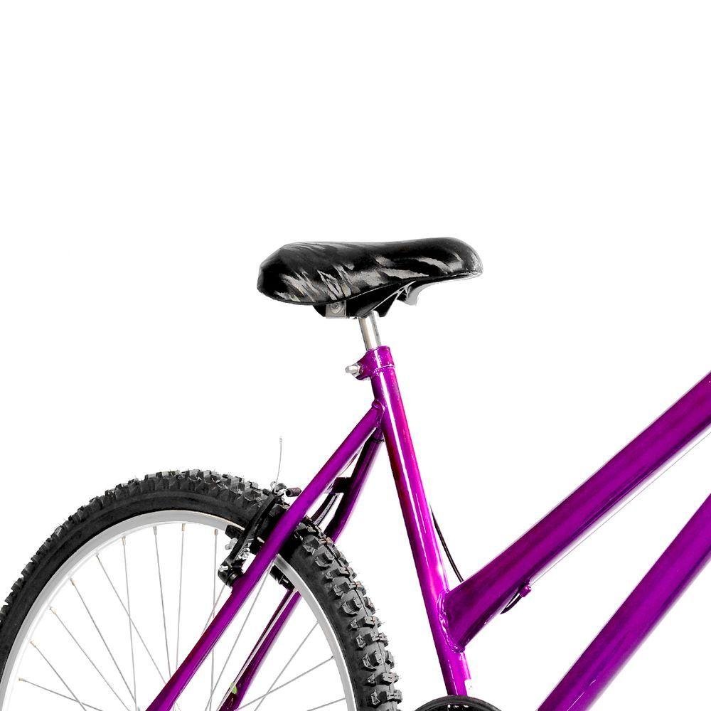 Bicicleta Feminina Aro 26 Mtb Alumínio Natural Cor Violeta - 2