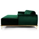 Ver imagem 2 de Sofá 230cm 4 Lugares Chaise Direito Pés Gold Verde Musgo
