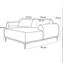 Ver imagem 4 de Sofá 230cm 4 Lugares Chaise Direito Pés Gold Verde Musgo