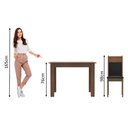 Ver mais imagens de Conjunto Sala de Jantar Madesa Lola Mesa Tampo de Madeira com 2 Cadeiras Rustic/Preto/Sintético Pret