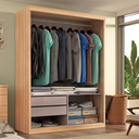 Ver imagem 3 de Guarda Roupa Solteiro Roma 2 Portas Corre 2gav C/ Esp Teka Madrid