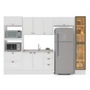 Ver imagem 2 de Cozinha Completa Modulada 5 Peças com Cristaleira em MDF Branco Yescasa