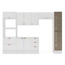 Ver imagem 6 de Cozinha Completa Modulada 5 Peças com Cristaleira em MDF Branco Yescasa