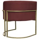 Ver imagem 7 de Poltrona Decorativa para Sala de Estar Recepção Luna Suede Base Ferro Champagne