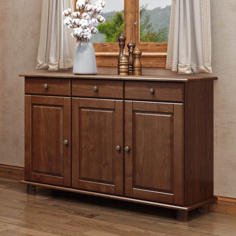 Balcão para Cozinha Linha Rubi Café 3 Portas e 3 Gavetas Madeira Maciça Pinus - Finestra 8927w