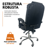 Cadeira de Escritório Presidente Soft Ergonômica Apoio para Pés - Preto - 1 - 5