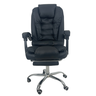 Cadeira de Escritório Presidente Soft Ergonômica Apoio para Pés - Preto - 1 - 2