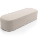 Ver imagem 1 de Puff Decorativo Orgânico para Living Quarto 140cm Doha W01 Bouclê Creme - Lyam Decor