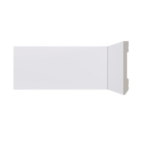 Rodapé 699 Essence Branco Liso 10x1cm Santa Luzia - 2,40m
