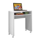 Ver imagem 3 de Escrivaninha Mesa Escritório Smile 100% MDF 68cm Branco