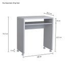Ver imagem 4 de Escrivaninha Mesa Escritório Smile 100% MDF 68cm Branco