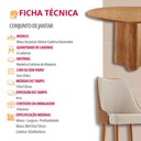Ver imagem 7 de Sala de Jantar Mesa Selene 135cm Madeira Tampo Laminado com 4 Cadeiras Esmeralda