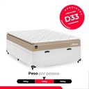 Ver imagem 4 de Cama Box Baú Viúva Suede Branco + Colchão Life D33 Pillow Top 61x128x188cm Bege- e-Shop Casa