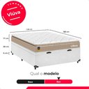 Ver imagem 3 de Cama Box Baú Viúva Suede Branco + Colchão Life D33 Pillow Top 61x128x188cm Bege- e-Shop Casa