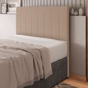 Ver imagem 1 de Cabeceira Cama Box Casal King Size Ivana 193cm Linho Bege - Abmaza