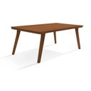 Ver imagem 1 de Mesa de Jantar em Madeira Maciça Millena 180cm Robusta Vintage Retrô Reforçada Alta Castanho