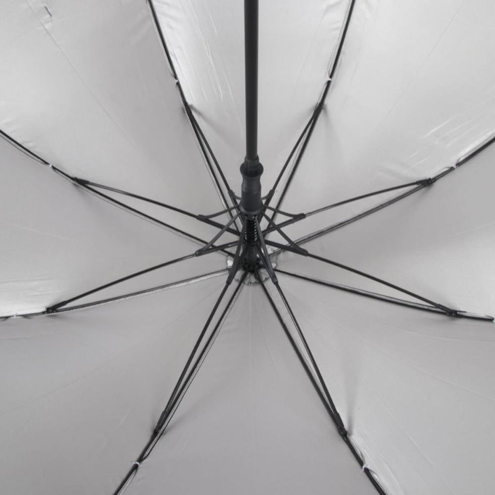 Guarda Chuva Grande Preto Portaria Fazzoletti 122cm Automático Proteção Solar - 4