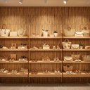 Ver imagem 3 de Esteira em Rolo de Bambu Natural 5m x 1m Revestimento para Fundo de Vitrine e Loja Marrom