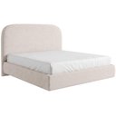 Ver imagem 2 de Cama Casal Flutuante com Cabeceira 140cm Aura W01 Bouclê Creme - Lyam Decor