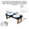 Comedouro Elevado Duplo Gato Pet Mdf Colors Preto - 2