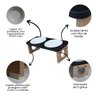 Comedouro Elevado Duplo Gato Pet Mdf Colors Preto - 4