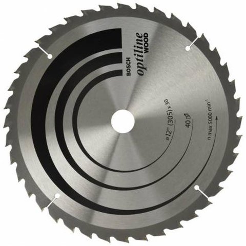 Disco de Serra Circular 12 305mm 40 Dentes Optiline Bosch