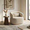 Ver imagem 1 de Poltrona Ravena Orgânica Bloucle Sala de Estar Moderna