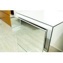 Ver imagem 2 de Mesa de Cabeceira Espelhada - Puxador Meia Cava - Tamanho Plus Size - Mobília Express