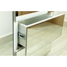 Mesa de Cabeceira Espelhada - Puxador Meia Cava - Tamanho Plus Size - Mobília Express - 4