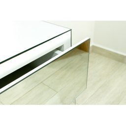 Mesa de Cabeceira Espelhada - Puxador Meia Cava - Tamanho Plus Size - Mobília Express - 3