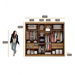 Guarda Roupa Casal Ripado com Espelho 3 Portas 4 Gavetas Royale-cumaru Móveis Novo Horizonte - 4 Guarda Roupa Casal Ripado com Espelho 3 Portas 4 Gavetas Royale-cumaru Móveis Novo Horizonte - 4