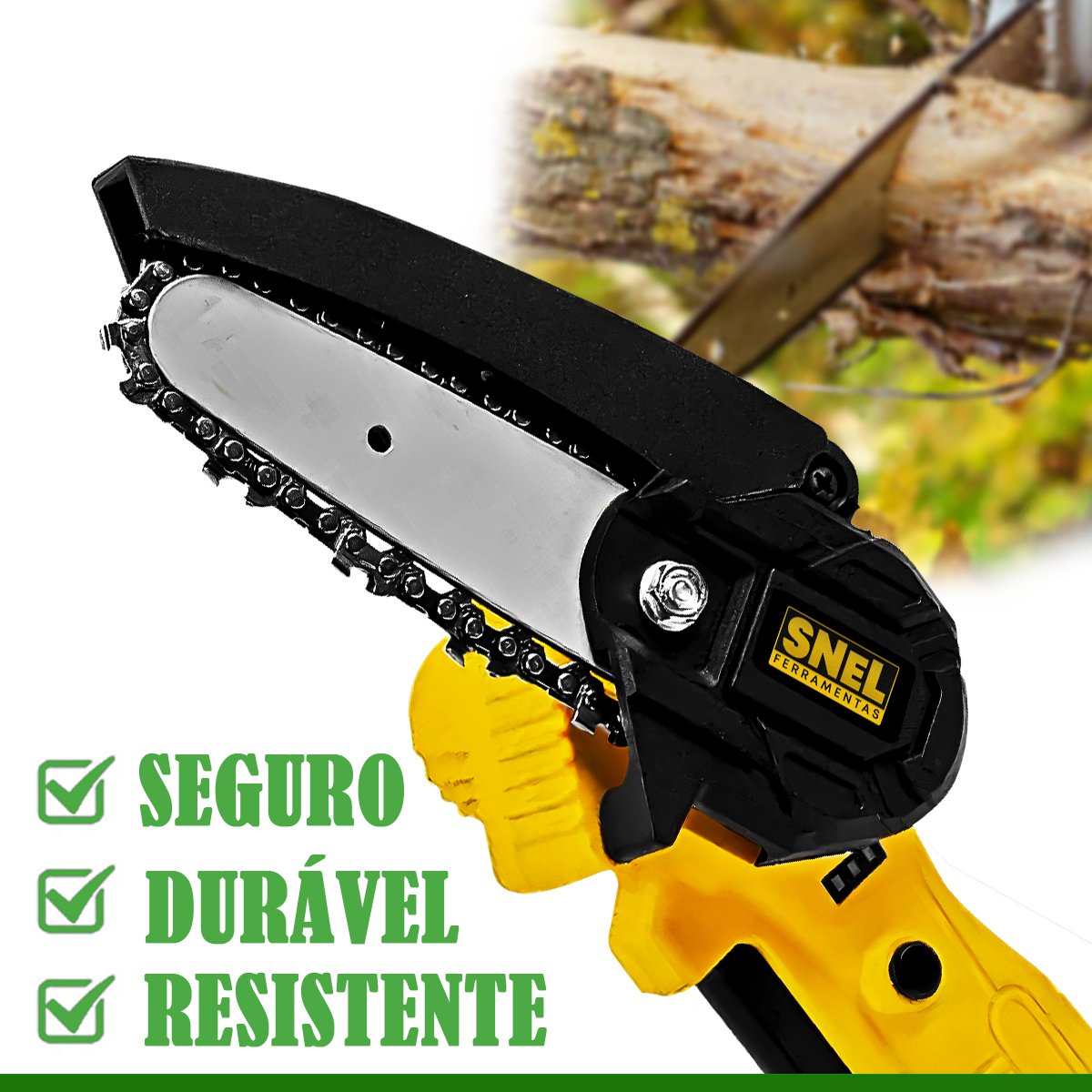 Moto Serra Recarregável Portátil Elétrica 21v Bateria Lítio Bivolt Snel - 5