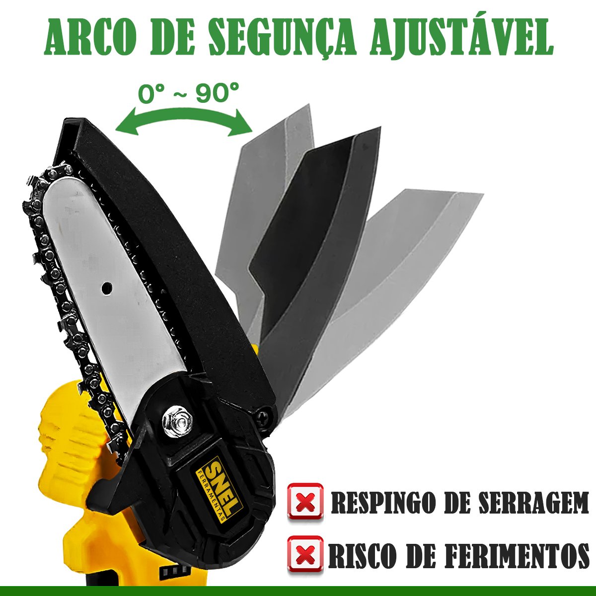 Moto Serra Recarregável Portátil Elétrica 21v Bateria Lítio Bivolt Snel - 4