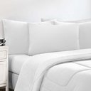 Ver imagem 3 de Kit Edredom Malha 100% Algodão Gran Moratta 3 Peças Queen - Branco-branco