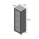 Ver imagem 4 de Cristaleira Estante Alta Refresh 148,5cm com Porta de Vidro e 3 Prateleiras para Sala de Estar Cor: