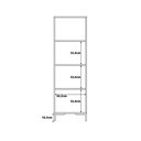 Ver imagem 6 de Cristaleira Estante Alta Refresh 148,5cm com Porta de Vidro e 3 Prateleiras para Sala de Estar Cor: