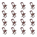 Ver imagem 4 de Kit 4 Jogos De Mesa Com 4 Cadeiras De Madeira Dobravel 120X70 - Imbuia - Marrom