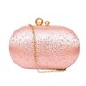 Bolsa Clutch Rosa com Cristais Camila Único - 2
