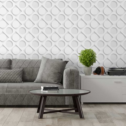 Papel de Parede 3d - Geométrico 3d 26 Arte Destaque 3 Metros