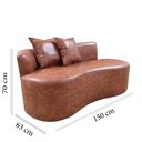 Ver imagem 2 de Namoradeira Sofá Feijão Hana Orgânica Courissímo Ocre
