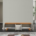 Ver imagem 5 de Rack Atenas para TV até 75 pol. 220 cm Off White/Naturalle - Mavaular