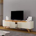 Ver imagem 7 de Rack Atenas para TV até 75 pol. 220 cm Off White/Naturalle - Mavaular