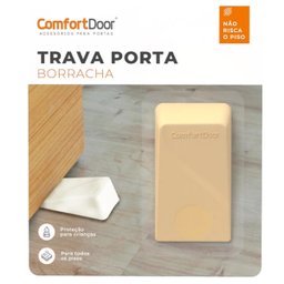 Trava Porta De Piso Comfortdoor Calço Para Porta De Borracha Marrom Claro - 4