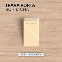 Trava Porta De Piso Comfortdoor Calço Para Porta De Borracha Marrom Claro - 7