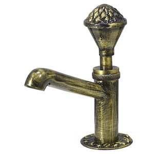 Torneira Banheiro Lavatório Ouro Velho Retro Vintage Mesa